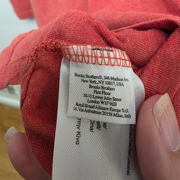 Brooks Brothers Mens XXL Red Ringer T Shirt Short Sleeve Logo Tee - Picture 9 of 9